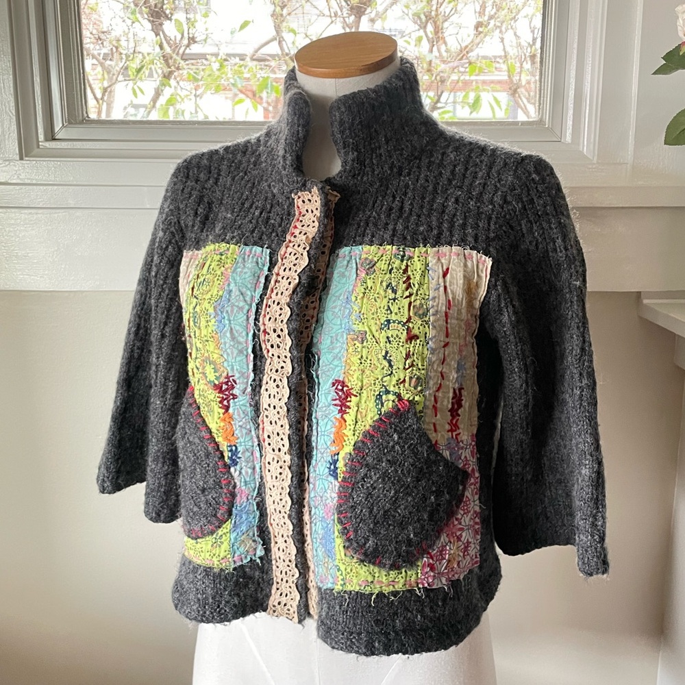 Free People | 'Grandma Goes West' Patchwork Cardigan - Picture 2 of 8